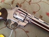 COLT PYTHON 357 MAGNUM, 6” BRIGHT NICKEL, MFG. 1981, NEW UNFIRED, UNTURNED 100% COND. IN THE BOX - 4 of 6