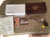 COLT PYTHON 357 MAGNUM, 6” BRIGHT NICKEL, MFG. 1981, NEW UNFIRED, UNTURNED 100% COND. IN THE BOX - 1 of 6