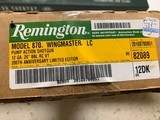 REMINGTON 870 WINGMASTER LIGHT CONTOUR, 200TH ANNIVERSARY 1816 TO 2016 LIMITED EDITION, 12 GA., 26” REM CHOKE, NEW UNFIRED 100% COND. IN THE BOX. - 8 of 8