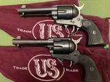 U. S. FIRE ARMS MFG. CO. RODEO MODEL 45 LC. 4 3/4” BARRELS, NEW UNFIRED IN THE BOXES - 3 of 6