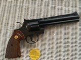 COLT PYTHON 357 MAGNUM 6” BLUE, MFG. 1980, NEW UNFIRED, UNTURNED 100% COND. IN THE BOX - 3 of 4