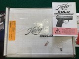 KIMBER 9 MM SOLO CDP KIMBER CUSTOM SHOP GUN, ROSEWOOD GRIPS, AS NEW WITH 2 FACTORY MAG’S., POUCH, OWNERS MANUAL, ETC. IN THE BOX - 4 of 4