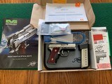 KIMBER 9 MM SOLO CDP KIMBER CUSTOM SHOP GUN, ROSEWOOD GRIPS, AS NEW WITH 2 FACTORY MAG’S., POUCH, OWNERS MANUAL, ETC. IN THE BOX - 1 of 4