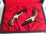 COLT LORD DERRINGER SET, 22 SHORT, GOLD PLATED, NEW UNFIRED IN THE DISPLAY CASE THAT COLT PUT THESE IN, VERY COOL SET - 3 of 4