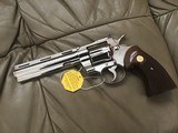 COLT PYTHON 357 MAGNUM, 6” BRIGHT NICKEL, MFG. 1972, NEW UNFIRED, UNTURNED 100% COND. IN THE BOX - 3 of 6