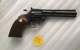 COLT DIAMONDBACK 22 LR. 6” BLUE, MFG. 1981, NEW UNFIRED, NO TURN RING, 100% COND. IN THE BOX WITH OWNERS MANUAL, HANG TAG, ETC. - 2 of 10
