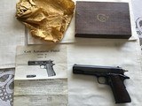 COLT 1911 GOVERNMENT, 38 SUPER CAL. MFG. 1968, AS NEW IN BOX, WITH OWNERS MANUAL - 1 of 6