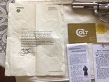 COLT DIAMONDBACK 38 SPC., 4” BRIGHT NICKEL, MFG. 1973, NEW UNFIRED, UNTURNED, NO TURN RING,100% COND. IN THE BOX - 3 of 5