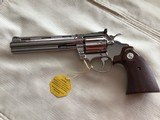 COLT DIAMONDBACK 22 LR. 6” BRIGHT NICKEL, NEW UNFIRED, UNTURNED 100% COND. IN THE BOX. - 3 of 10