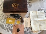 COLT DIAMONDBACK 38 SPC. 21/2” BLUE, MFG. 1977, NEW UNFIRED, UNTURNED, 100% COND. IN THE BOX - 1 of 6