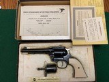 HIGH STANDARD DOUBLE 9 WESTERN 22 MAGNUM CONVERTIBLE 22 LR. 5 1/2” BARREL, LIKE NEW IN THE BOX - 1 of 4