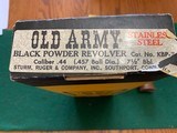 RUGER OLD ARMY 44 CAL. 7 1/2” STAINLESS, BLACK POWDER, NEW UNFIRED IN THE BOX WITH OWNERS MANUAL - 5 of 5