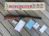 WINCHESTER 94 WRANGLER BIG LOOP CARBINE 16” BARREL, 32 SPC. CAL. COWBOY SCENES ENGRAVED ON BOTH SIDES OF THE RECEIVER, NEW UNFIRED IN THE BOX - 1 of 8