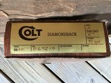 COLT DIAMONDBACK 38 SPC. 4” BRIGHT NICKEL, NEW UNFIRED UNTURNED 100% COND. IN THE BO - 6 of 6