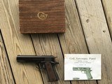COLT 1911, 38 SUPER CAL. MFG. 1967, ALL FACTORY ORIGINAL & EXCELLENT COND., ORIGINAL BOX & OWNERS MANUAL - 1 of 3