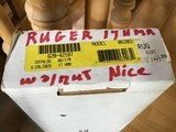 RUGER 96 LEVER ACTION 17 HMR CAL. NEW UNFIRED IN THE BOX WITH OWNERS MANUAL, ETC. - 7 of 7