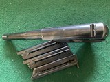 HIGH STANDARD MODEL B, 22 LR., 4 1/2”, SERIAL # 25XXX, COMES WITH 3 MAGS, EXC COND - 4 of 4