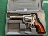RUGER BLACKHAWK 357 CAL., 4 5/8”
BARREL SATIN STAINLESS, 99% COND. IN THE BOX - 3 of 5