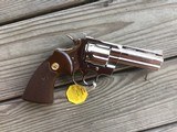 COLT PYTHON 357 MAGNUM, 4” BRIGHT NICKEL, MFG. 1968, NEW UNFIRED IN THE BOX WITH OWNERS MANUAL, HANG TAG, ETC. - 3 of 5