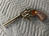 COLT PYTHON 357 MAGNUM, 6” BRIGHT NICKEL, MFG. 1965, NEW UNFIRED IN THE BOX WITH OWNERS MANUAL, ETC. - 3 of 6