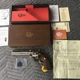 COLT PYTHON 357 MAGNUM 6” BRIGHT NICKEL, MFG. 1968, NEW UNFIRED, NO TURN RING, 100% COND. IN THE BOX - 1 of 9