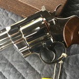 COLT PYTHON 357 MAGNUM 6” BRIGHT NICKEL, MFG. 1968, NEW UNFIRED, NO TURN RING, 100% COND. IN THE BOX - 4 of 9