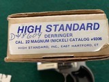 HIGH STANDARD DERRINGER 22 MAGNUM, NICKEL, AS NEW, IN THE BOX - 4 of 4