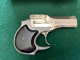 HIGH STANDARD DERRINGER 22 MAGNUM, NICKEL, AS NEW, IN THE BOX - 2 of 4