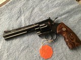 COLT PYTHON 357 MAGNUM, “ELITE” 6” ROYAL BLUE, NEW IN THE BOX WITH OWNERS MANUAL, TEST TARGET, HANG TAG, COLT LETTER, ETC. - 3 of 8