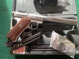 RUGER MARK 2, STAINLESS, COMPETITION TARGET SLAB SIDE, LIKE NEW IN THE BOX - 2 of 3