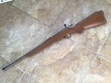 MARLIN 101, 22 LR. (FACTORY YOUTH) SINGLE SHOT, BEAUTIFUL WALNUT STOCK WITH WHITE OUTLINES, GOLD TRIGGER, MICRO GROOVE BARREL, LIKE NEW - 1 of 7