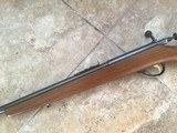 MARLIN 101, 22 LR. (FACTORY YOUTH) SINGLE SHOT, BEAUTIFUL WALNUT STOCK WITH WHITE OUTLINES, GOLD TRIGGER, MICRO GROOVE BARREL, LIKE NEW - 6 of 7