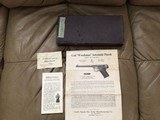 COLT WOODSMAN 22 LR. FIRST ISSUE MFG. 1928, VERY HIGH COND. IN THE BOX WITH OWNERS MANUAL, ETC. GUN & BOX NUMBERS ARE THE SAME - 3 of 6