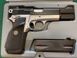 BROWNING HI-POWER 9MM, PRACTICAL 2 TONE, AS NEW IN THE BOX WITH OWNERS MANUAL - 1 of 5
