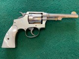 SMITH & WESSON MILITARY & POLICE 1905, 38 SPC. 5” NICKEL, FACTORY PEARL GRIPS, COMES WITH FACTORY AUTHENTICITY LETTER - 3 of 6