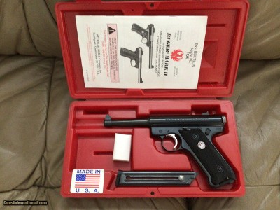 RUGER MARK II, 22LR., (50TH COMMERATIVE 1949 TO 1999) 4 3/4” BARREL, NEW UNFIRED IN THE BOX WITH OWNERS MANUAL ETC.