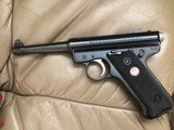 RUGER MARK II, 22LR., (50TH COMMERATIVE 1949 TO 1999) 4 3/4” BARREL, NEW UNFIRED IN THE BOX WITH OWNERS MANUAL ETC. - 2 of 5