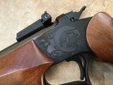 THOMPSON CENTER CONTENDER GENERATION 1, 22 MAGNUM,10” ROUND BULL BARREL WITH TARGET SIGHTS, WALNUT GRIPS & FOREARM 99+% COND. - 3 of 6