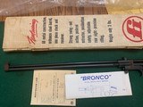 BRONCO 22 LR. SINGLE SHOT, SKELETON STOCK, GUN WEIGHS 3LB. NEW IN THE BOX WITH OWNERS MANUAL, ETC. - 5 of 6