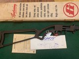 BRONCO 22 LR. SINGLE SHOT, SKELETON STOCK, GUN WEIGHS 3LB. NEW IN THE BOX WITH OWNERS MANUAL, ETC. - 4 of 6