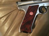 RUGER MARK III COMPETITION TARGET, SLAB SIDE STAINLESS, 22 LR. UNFIRED IN THE BOX, COMES WITH EXTRA MAGAZINE - 5 of 8