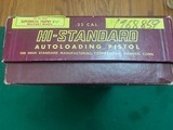 HIIGH STANDARD SUPERMATIC TROPHY MILITARY MODEL 22LR. 5 1/2” BARRE, VERY HIGH COND. IN THE BOX - 4 of 4