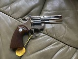 SOLD—COLT DIAMONDBACK 4” 22 LR., BRIGHT NICKEL, MFG. 1976, NEW UNFIRED, 100% COND. IN THE BOX WITH OWNERS MANUAL, HANG TAG,
COLT LETTER, ETC. - 2 of 4