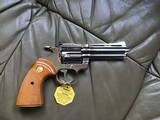 COLT DIAMONDBACK 38 SPC., 4” BRIGHT NICKEL, MFG.. 1976, NEW UNFIRED, 100% COND. IN THE BOX WITH OWNERS MANUAL, HANG TAG, COLT LETTER, ETC. - 2 of 6