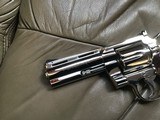 COLT PYTHON 357 MAGNUM 4” BRIGHT NICKEL, MFG. 1968, NEW UNFIRED IN THE BOX, WITH OWNERS MANUAL, HANG TAG, COLT LETTER ETC. - 3 of 10