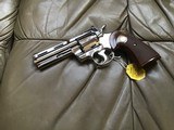 COLT PYTHON 357 MAGNUM 4” BRIGHT NICKEL, MFG. 1968, NEW UNFIRED IN THE BOX, WITH OWNERS MANUAL, HANG TAG, COLT LETTER ETC. - 2 of 10