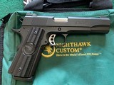 NIGHTHAWK GRP, 45 ACP NEW UNFIRED IN THE CASE WITH TOOLS, OWNERS MANUAL, ETC. - 3 of 5