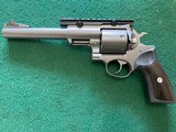 RUGER RED HAWK, 454 CASULL CAL., STAINLESS, 7 1/2” BARREL, WITH SCOPE MOUNTS, COMES WITH ZIPPER CASE, 99% COND. - 3 of 5