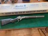 MARLIN 1895 SBL, 45-70 CAL, LARGE LOOP, STAINLESS,18” BARREL, BLACK/GRAY LAMINATE STOCK, COMES WITH SCOPE MOUNT, LIKE NEW IN THE BOX