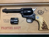 COLT FRONTIER SCOUT 22 LR. & 22 MAGNUM, CYLINDERS, 4 3/4” BARREL, NEW IN THE BOX - 3 of 5